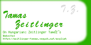 tamas zeitlinger business card